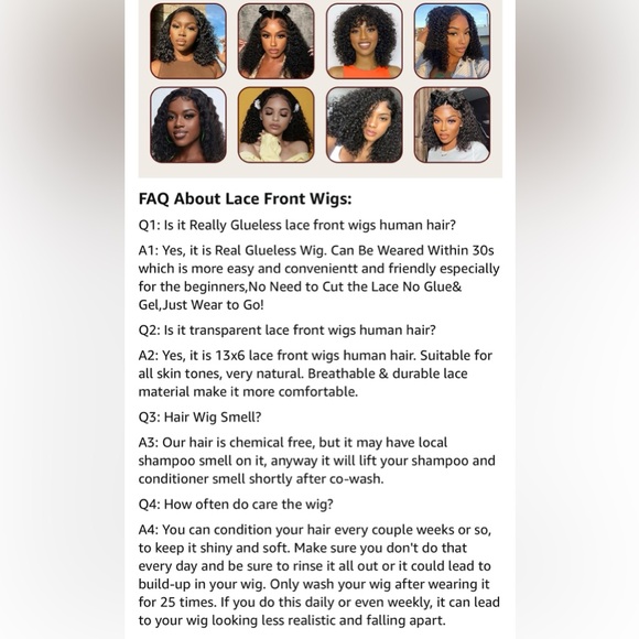 HUMAN HAIR 13x6 Deep Wave Lace Front Wigs Curly Bob 180% Density Glueless Wig 8” - Picture 8 of 16